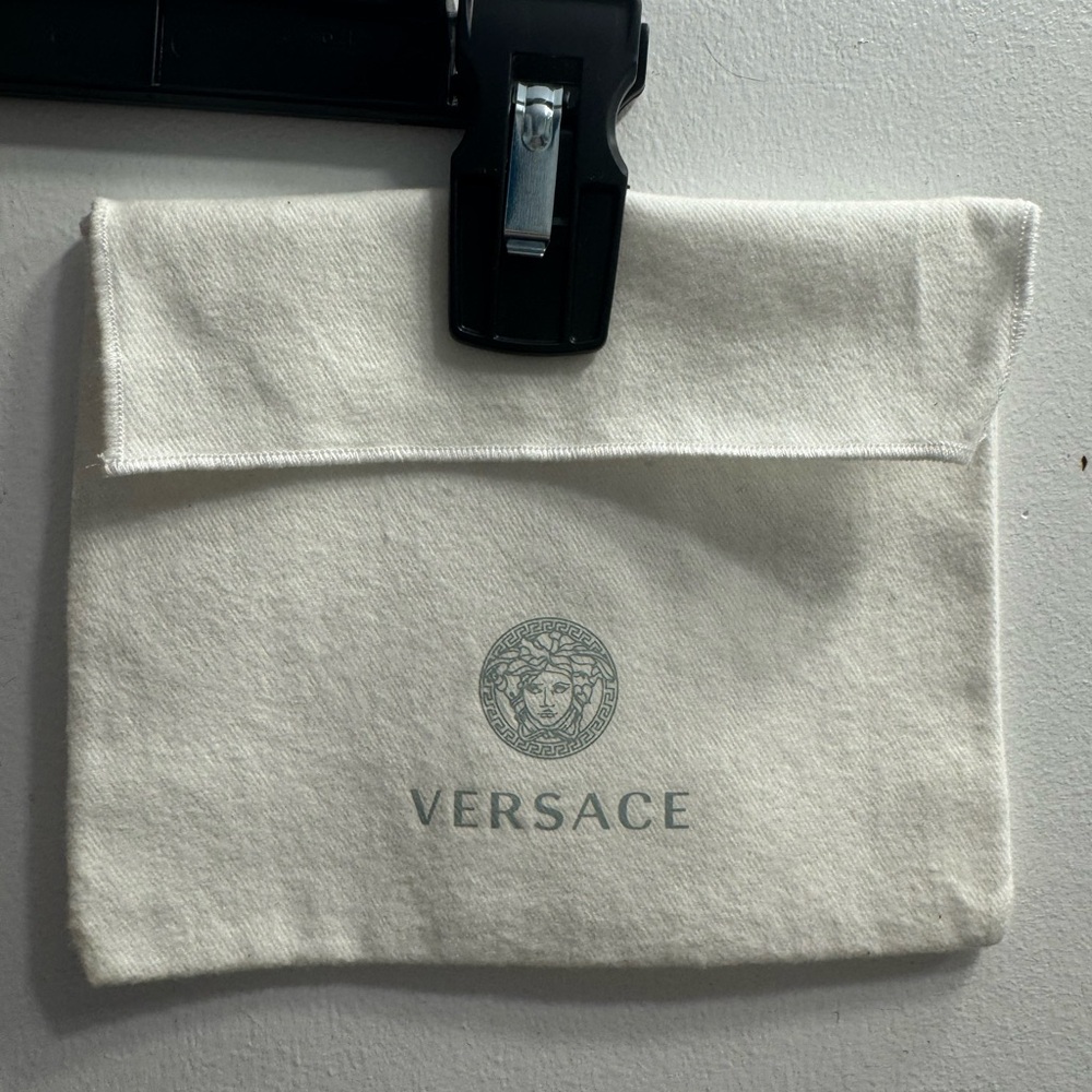 Versace White Pouch Dust Protector. New. 13cm x 16cm